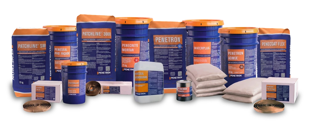 Penetron — Linha completa de impermeabilização cristalina